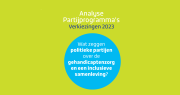 programma analyse voorblad wat zeggen politieke partijen over de gehandicaptenzorg en een inclusieve samenleving