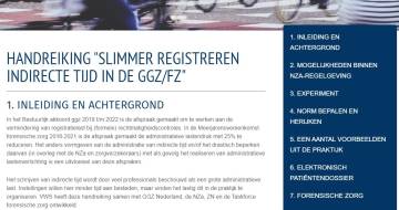 Slimmer registreren indirecte tijd GGZ en FZ